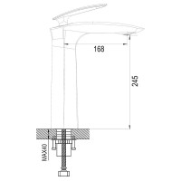 Смеситель для раковины Rose R11 R1111 Хром латунь