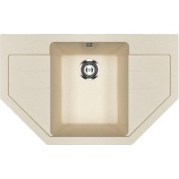 Кухонная мойка Ulgran Classic U-609-328 Бежевая искусственный камень (литьевой мрамор) встраиваемый