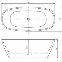 Акриловая ванна Aquatek Тера 170x78 AQ-128778WT без гидромассажа
