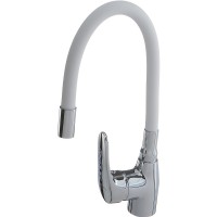 Смеситель для кухни Melodia della vita Ostessa MDV40615White Хром Белый латунь
