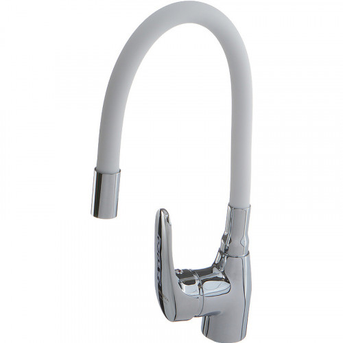 Смеситель для кухни Melodia della vita Ostessa MDV40615White Хром Белый латунь