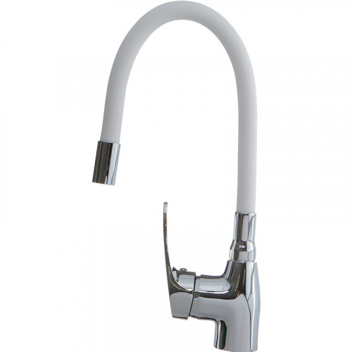 Смеситель для кухни Melodia della vita Ostessa MDV40615White Хром Белый латунь