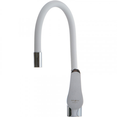 Смеситель для кухни Melodia della vita Ostessa MDV40615White Хром Белый латунь