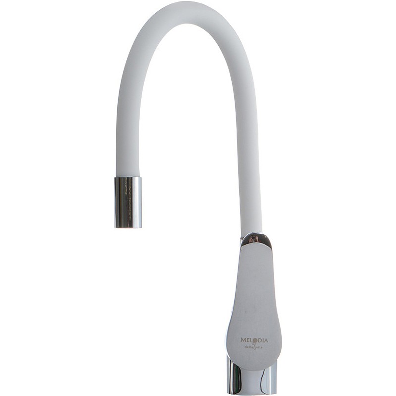 Смеситель для кухни Melodia della vita Ostessa MDV40615White Хром Белый латунь