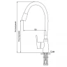 Смеситель для кухни Melodia della vita Ostessa MDV40615White Хром Белый латунь