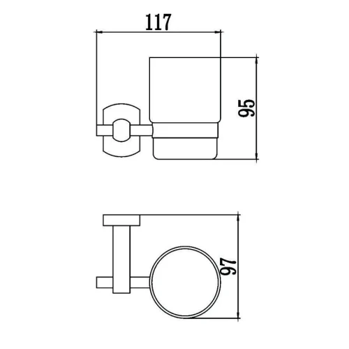 Стакан для зубных щеток Savol S-009958 цвет Хром