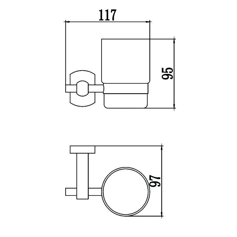 Стакан для зубных щеток Savol S-009958 цвет Хром
