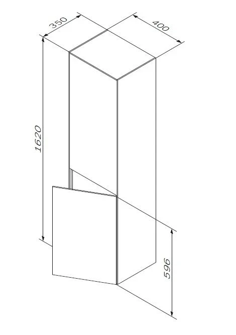 Шкаф пенал AM.PM Inspire V2.0 40 M50ACHX0406GM Графит матовый МДФ / ЛДСП