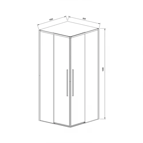 Душевой уголок Vincea Slim-N 100x80 VSS-4SN8010CL профиль Хром стекло прозрачное