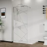 Душевая перегородка Azario Walk-In 100 AZ-271-100-CH-CGP профиль Хром стекло Графический принт