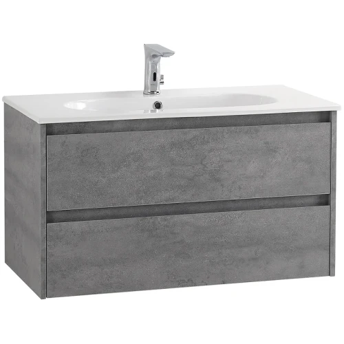 Тумба под раковину BelBagno Kraft 100 KRAFT-1000-2C-SO-CG подвесная Cemento Grigio МДФ / ЛДСП