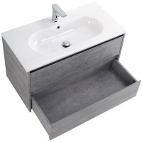 Тумба под раковину BelBagno Kraft 100 KRAFT-1000-2C-SO-CG подвесная Cemento Grigio МДФ / ЛДСП