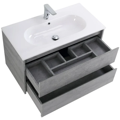 Тумба под раковину BelBagno Kraft 100 KRAFT-1000-2C-SO-CG подвесная Cemento Grigio МДФ / ЛДСП
