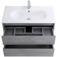 Тумба под раковину BelBagno Kraft 100 KRAFT-1000-2C-SO-CG подвесная Cemento Grigio МДФ / ЛДСП