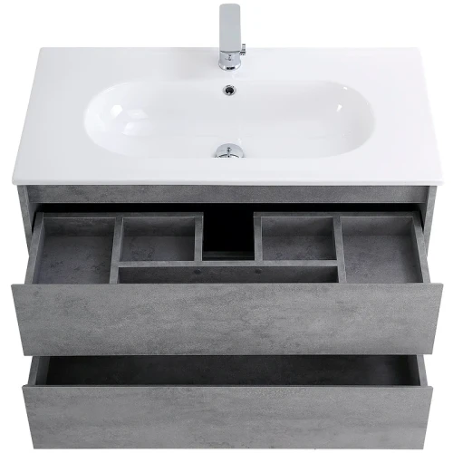 Тумба под раковину BelBagno Kraft 100 KRAFT-1000-2C-SO-CG подвесная Cemento Grigio МДФ / ЛДСП