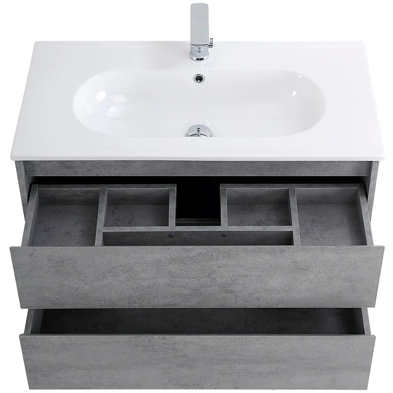 Тумба под раковину BelBagno Kraft 100 KRAFT-1000-2C-SO-CG подвесная Cemento Grigio МДФ / ЛДСП