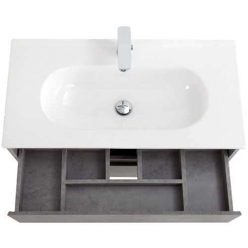 Тумба под раковину BelBagno Kraft 100 KRAFT-1000-2C-SO-CG подвесная Cemento Grigio МДФ / ЛДСП