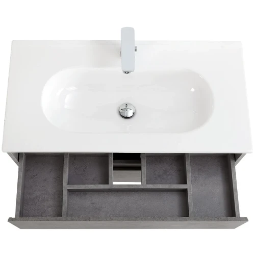 Тумба под раковину BelBagno Kraft 100 KRAFT-1000-2C-SO-CG подвесная Cemento Grigio МДФ / ЛДСП