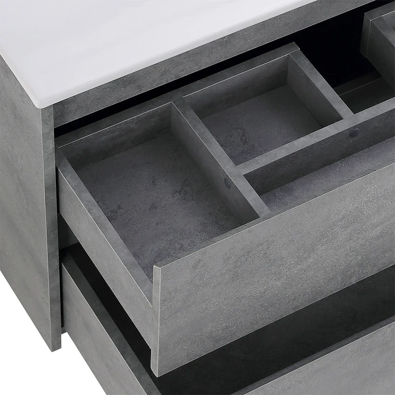 Тумба под раковину BelBagno Kraft 100 KRAFT-1000-2C-SO-CG подвесная Cemento Grigio МДФ / ЛДСП