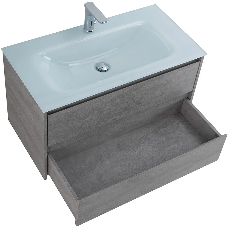 Тумба под раковину BelBagno Kraft 100 KRAFT-1000-2C-SO-CG подвесная Cemento Grigio МДФ / ЛДСП
