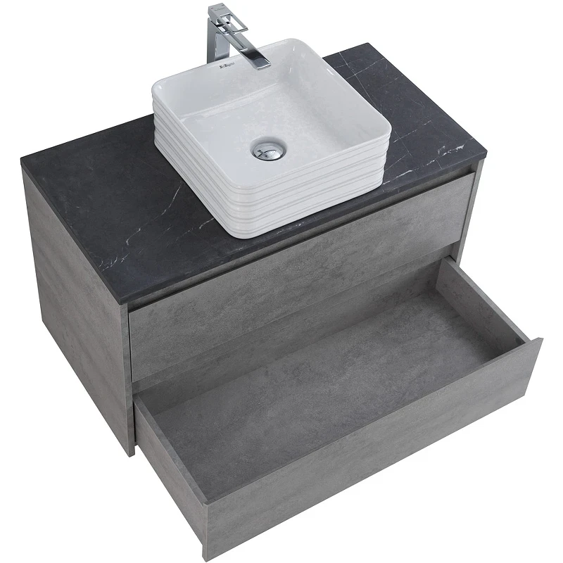 Тумба под раковину BelBagno Kraft 100 KRAFT-1000-2C-SO-CG подвесная Cemento Grigio МДФ / ЛДСП