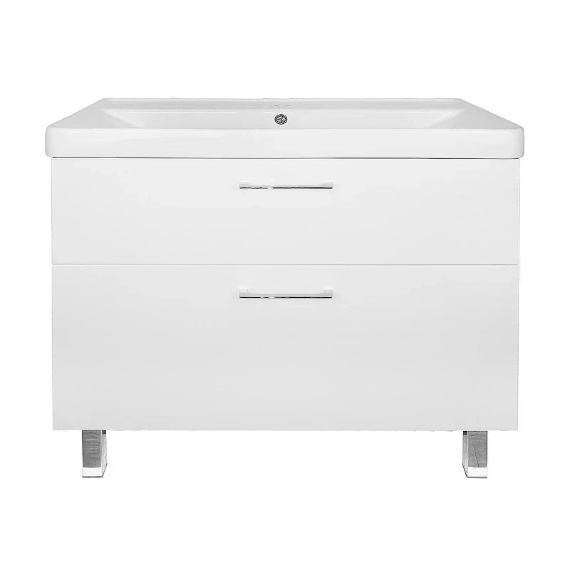 Тумба с раковиной Azario Ника 90 CS00089956 цвет Белый глянцевый