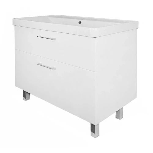 Тумба с раковиной Azario Ника 90 CS00089956 цвет Белый глянцевый