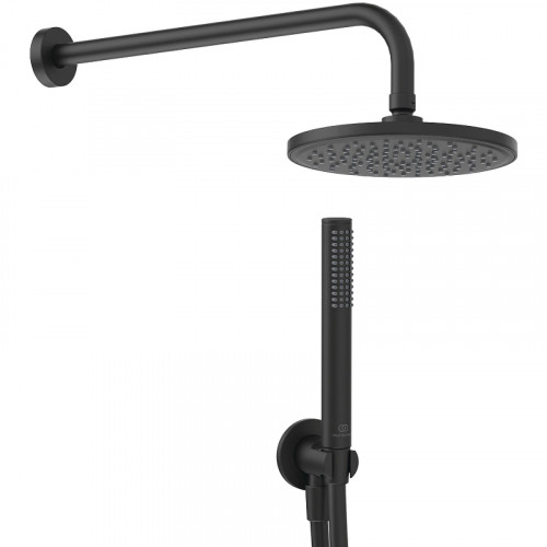 Комплект верхнего и ручного душа Ideal Standard Ideal Rain BD389XG Silk Black латунь на стену