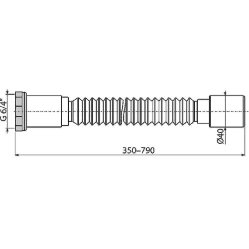 Гибкое соединение Alcaplast A792 6/4x40