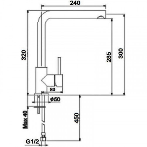 Смеситель для кухни Webert London LO920302015 Хром