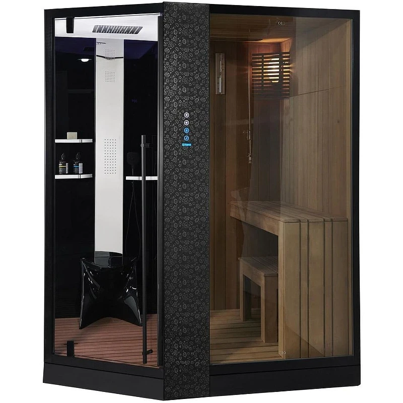 Душевая кабина Orans SR-89103RS Black LH 180x130 R 89103RBLH с сауной и гидромассажем