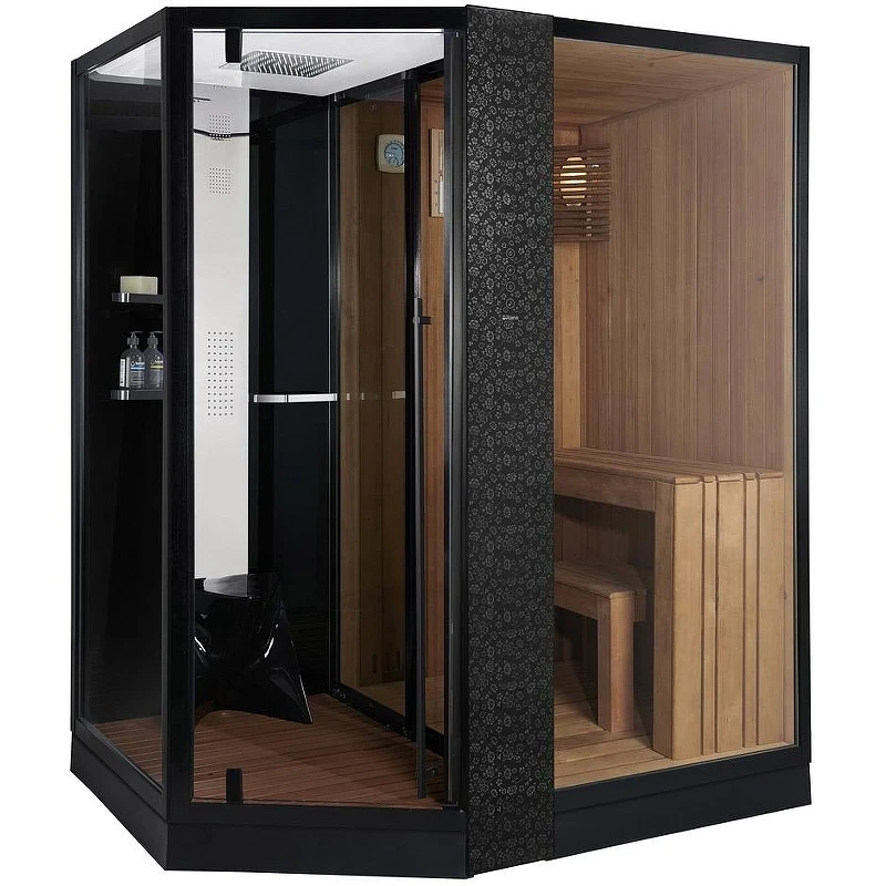 Душевая кабина Orans SR-89103RS Black LH 180x130 R 89103RBLH с сауной и гидромассажем