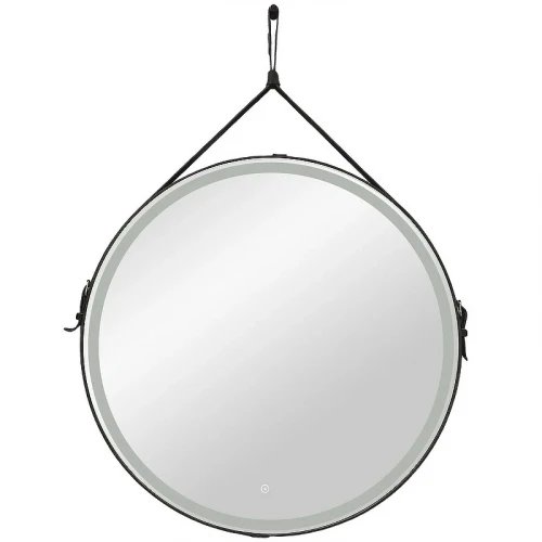 Зеркало Art&Max Milan AM-Mil-800-DS-F-Nero с подсветкой с сенсорным выключателем Черное стекло