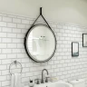 Зеркало Art&Max Milan AM-Mil-800-DS-F-Nero с подсветкой с сенсорным выключателем Черное стекло