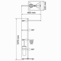 Напольная стойка WasserKRAFT K-1248 Хром