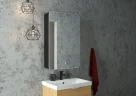 Зеркальный шкаф Art&Max Lecce 56 R AM-Lec-560-850-1D-R-DS-F-Nero с подсветкой цвет Черный