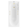 Чугунная ванна Vinsent Veron Soissons 170x70 VCN1707042H/VH0012MGD-AS цвет Белый с квадратными ручками матовое золото и антискользящим покрытием