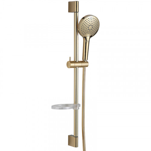Душевой гарнитур AQUAme AQM8101BG Шлифованное золото латунь на стену