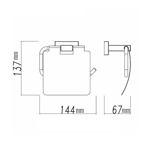 Держатель туалетной бумаги Shevanik SG56 SG5605 с крышкой цвет Хром