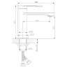 Смеситель для раковины Orange Vesper M10-021b Черный матовый латунь