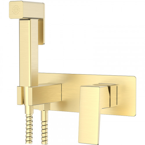 Гигиенический душ со смесителем Splenka S01.52.03 Золото матовое латунь встраиваемый