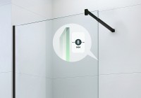 Душевая перегородка Berges Sky Black 80х200 064008 профиль Черный матовый стекло прозрачное