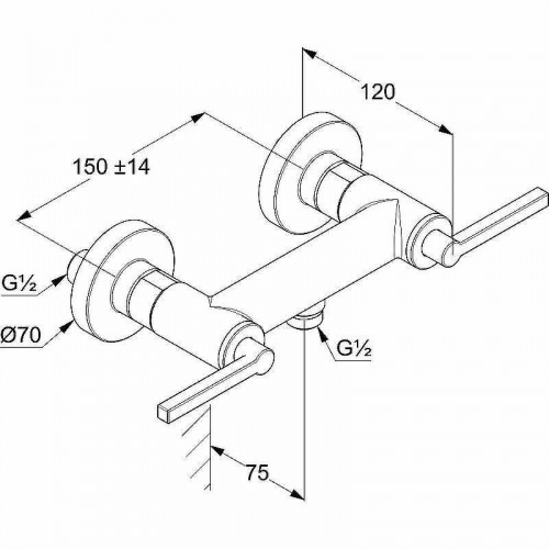 Смеситель для душа Kludi Nova Fonte Puristic 207105315 Белый матовый