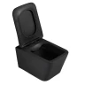 Комплект унитаза Abber Rechteck AC1201MB-AC0105-AC0121RG с сиденьем Микролифт и клавишей смыва цвет Золото розовое