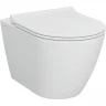 Комплект унитаза с инсталляцией Vitra Sanibelle 9878B003-7200 с сиденьем Микролифт и клавишей смыва Хром глянцевый фарфор подвесной