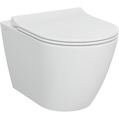 Комплект унитаза с инсталляцией Vitra Sanibelle 9878B003-7200 с сиденьем Микролифт и клавишей смыва Хром глянцевый фарфор подвесной