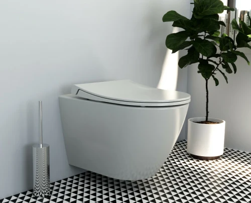 Комплект унитаза с инсталляцией Vitra Sanibelle 9878B003-7200 с сиденьем Микролифт и клавишей смыва Хром глянцевый фарфор подвесной