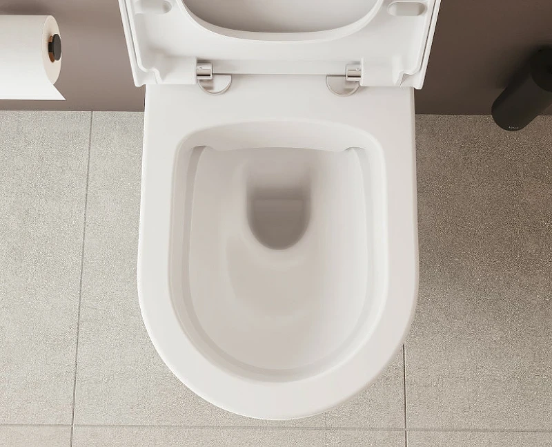 Комплект унитаза с инсталляцией Vitra Sanibelle 9878B003-7200 с сиденьем Микролифт и клавишей смыва Хром глянцевый фарфор подвесной