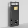 Инсталляция WasserKRAFT Salm 27TLT.010.ME.BL.MG04 для унитаза Черное стекло с клавишей смыва Золото матовое