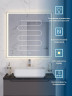 Зеркало BelBagno 80 SPC-GRT-800-800-LED-3000K-TCH-WARM с подсветкой с сенсорным выключателем и подогревом